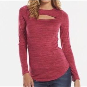 Juicy Couture Long Sleeve Cut Out Shirt